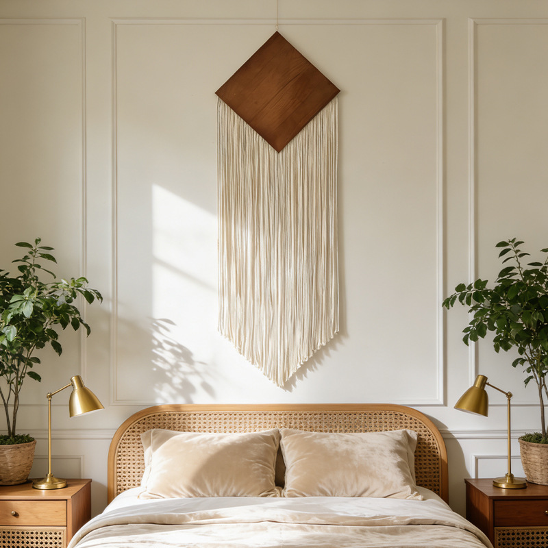 Bohemian Cotton Rope Woven Tap - Wall Scroll Tapestry ulasan dan harga