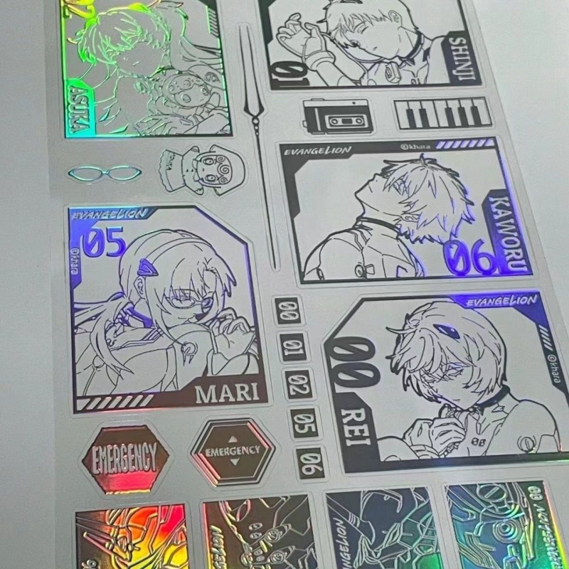 EVA Laser Sticker Shinji Rei A - Evangelion Anime Merchandise ulasan dan harga