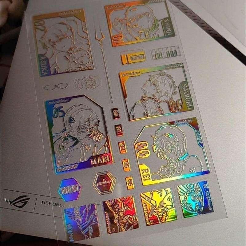 EVA Laser Sticker Shinji Rei A - Evangelion Anime Merchandise ulasan dan harga